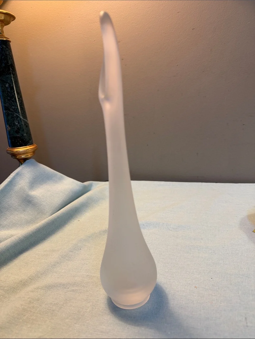 Vintage VIKING HAND MADE USA Frosted Glass Bud Vase - Home Accents